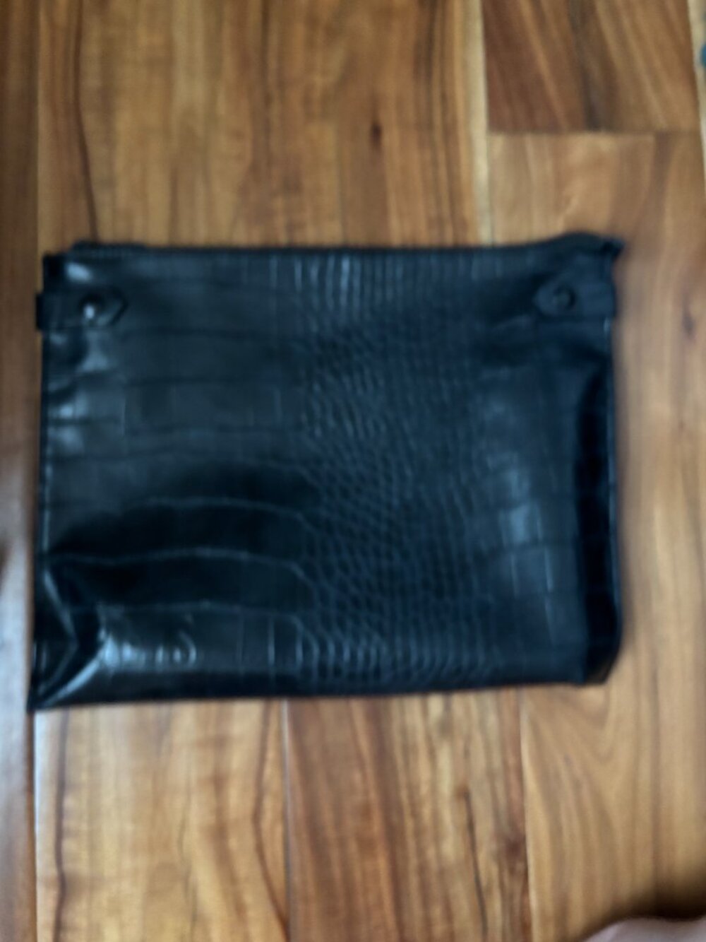 BÉIS The Work Tote in Black Croc - Laptop Bag - Includes Matching Pouch - Picture 8 of 9